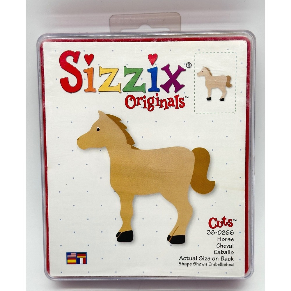 Sizzix Originals Horse Die 38-0266 Red Steel Rule Cutting Die Provo Craft